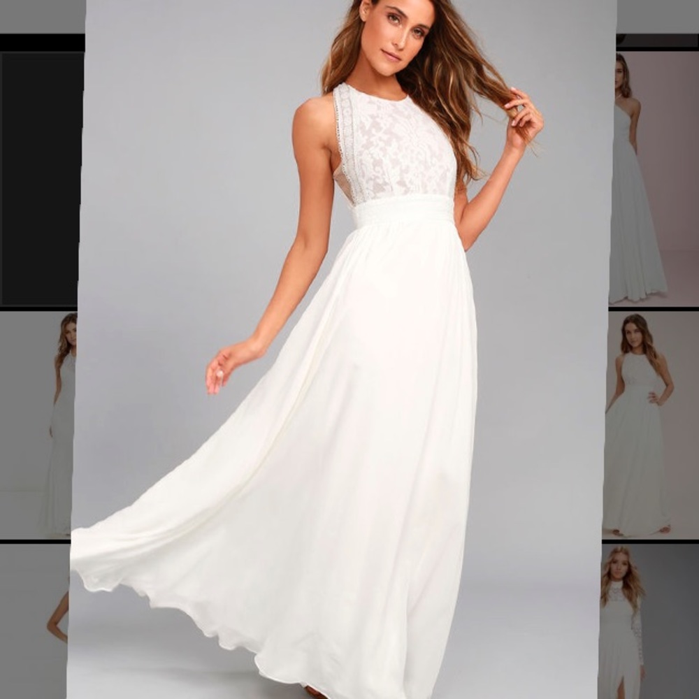 Lulus white maxi dress