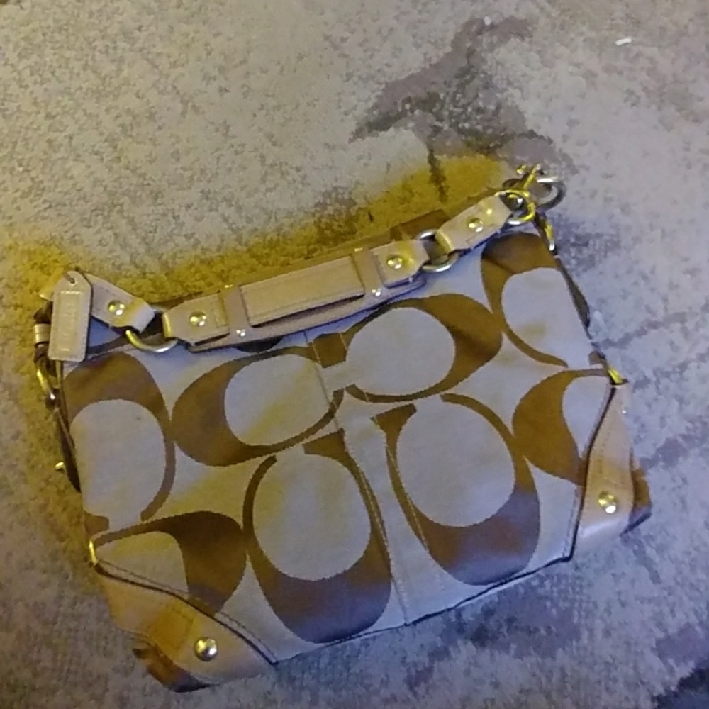 Tan Carly Coach purse