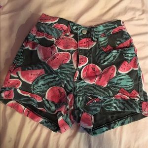 AA Vintage watermelon shorts with cuff
