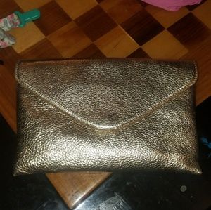 Like new gold J.crew bag