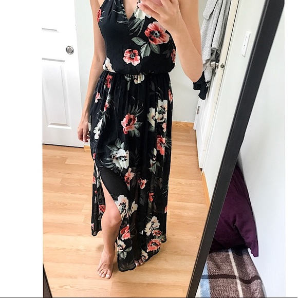 one side cut long frock