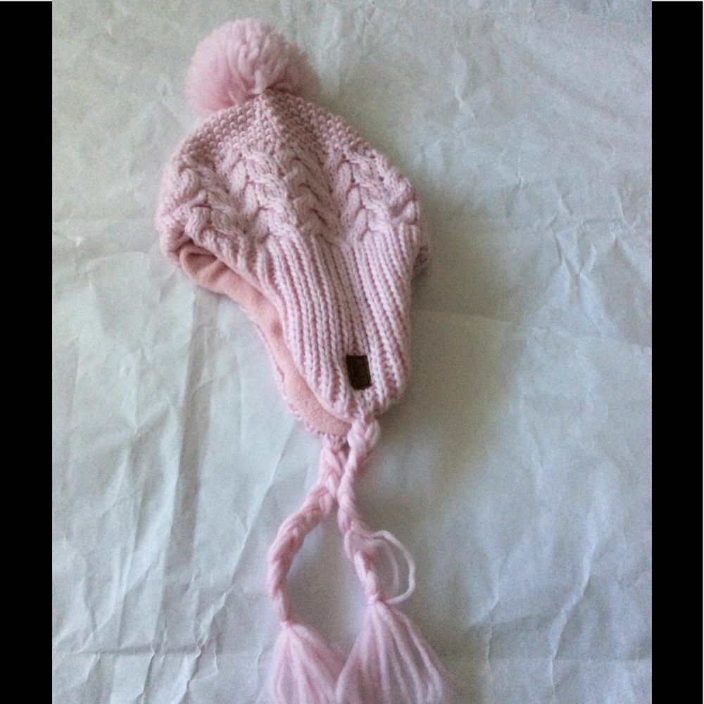 H&M Girls Pink Beanie For 6-8 Yrs Old