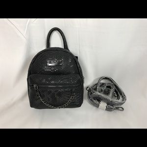 BCBG new black mini backpack with textured look
