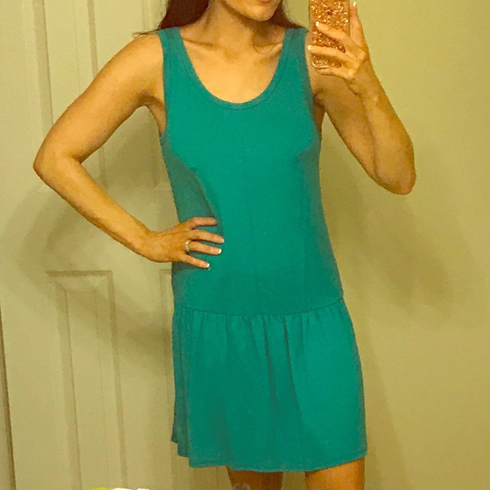 Francesca's teal shift dress