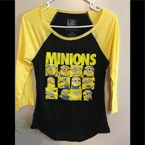 Black and Yellow Minion Quarter-sleeve