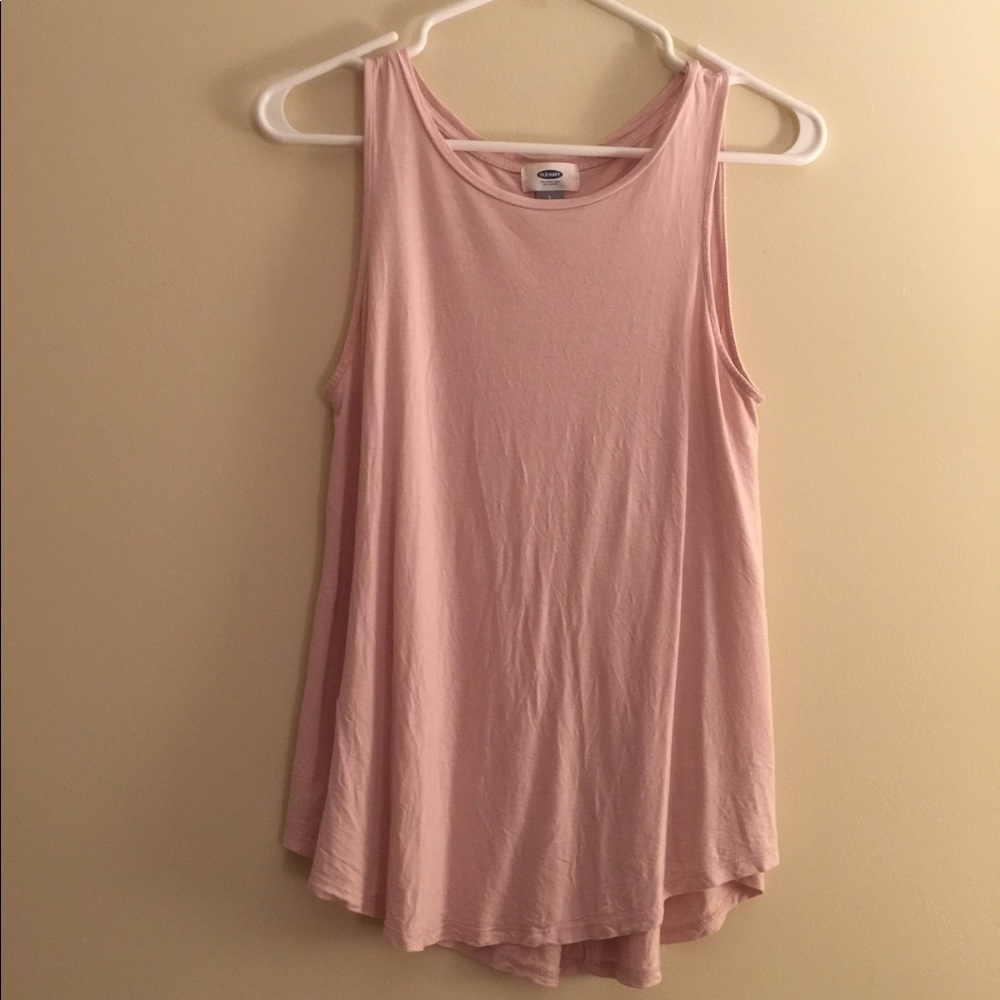 Pink flowy tank-top