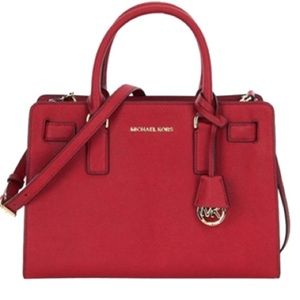 🔥MICHAEL KORS CHERRY RED SATCHEL PURSE🔥