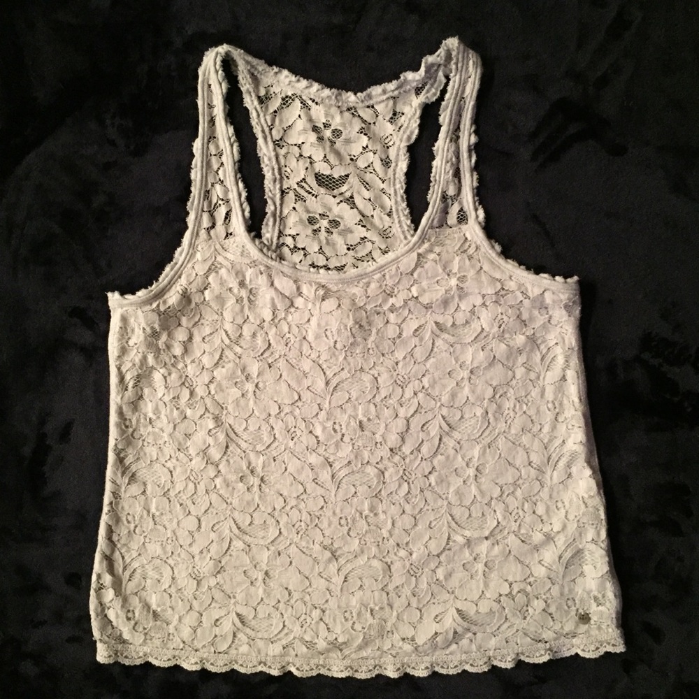 Abercrombie Lace & Cotton Racerback Swing Tank S