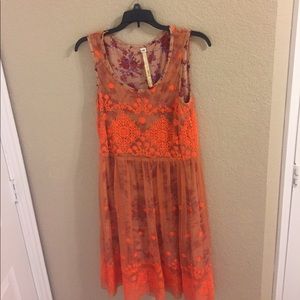 Cute orange floral dress