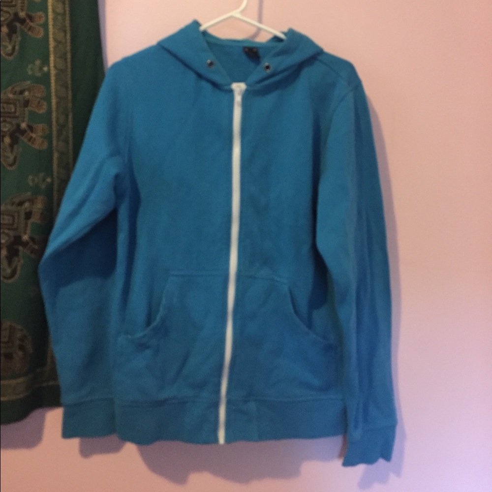 Blue zip up