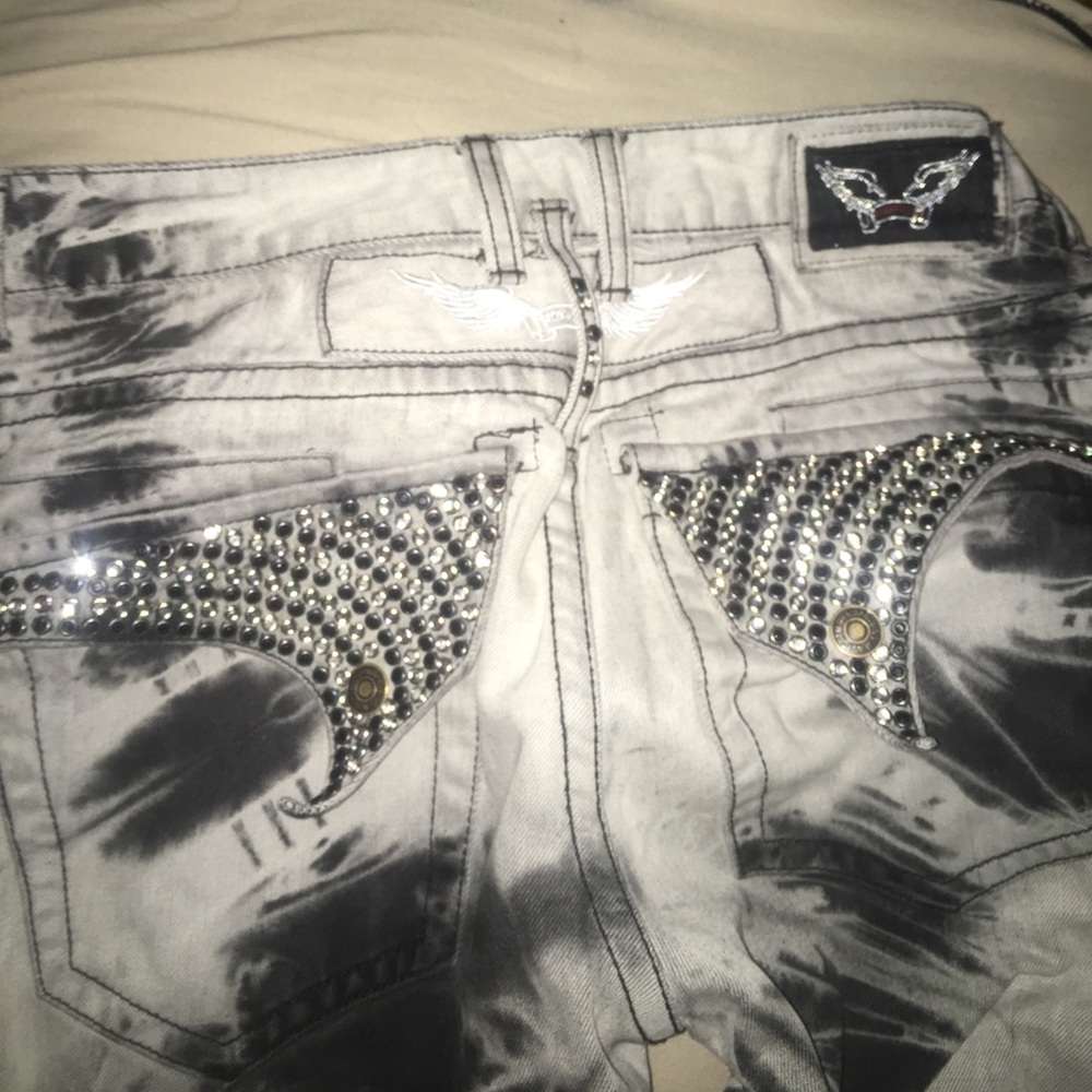 Grey and Black Robin Jeans