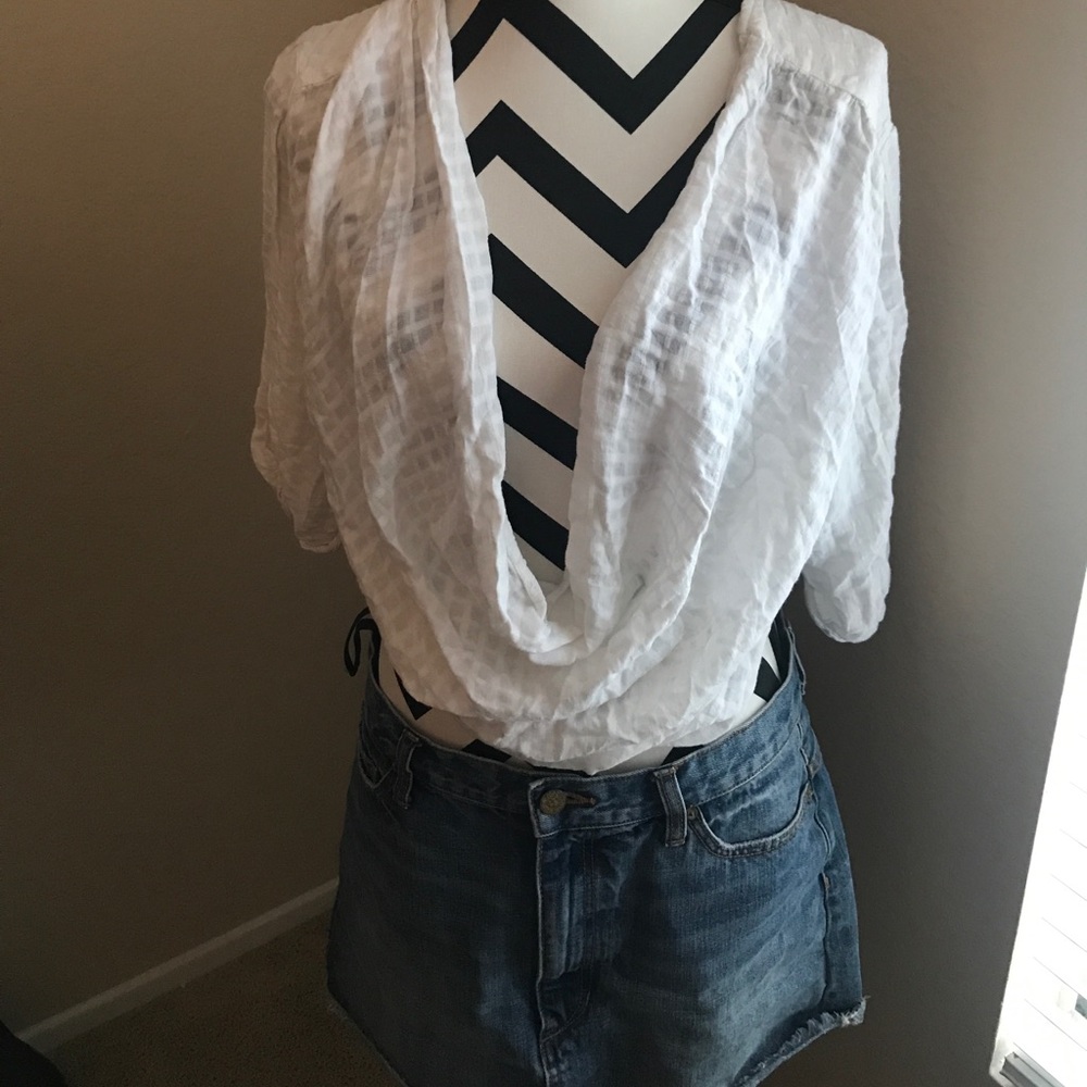 Urban outfitter sheer white blouse