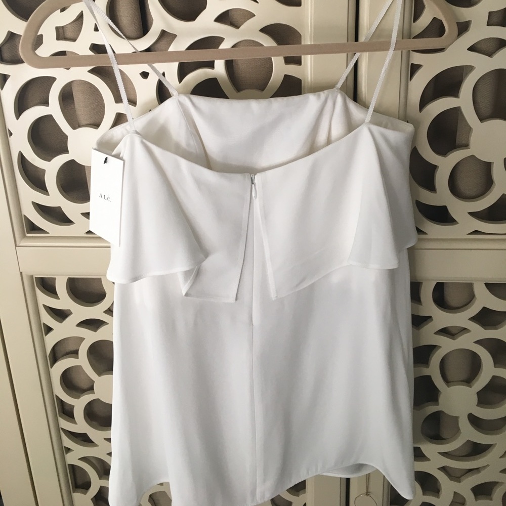 Brand new A.L.C. white ruffle strapless top - Picture 3 of 3