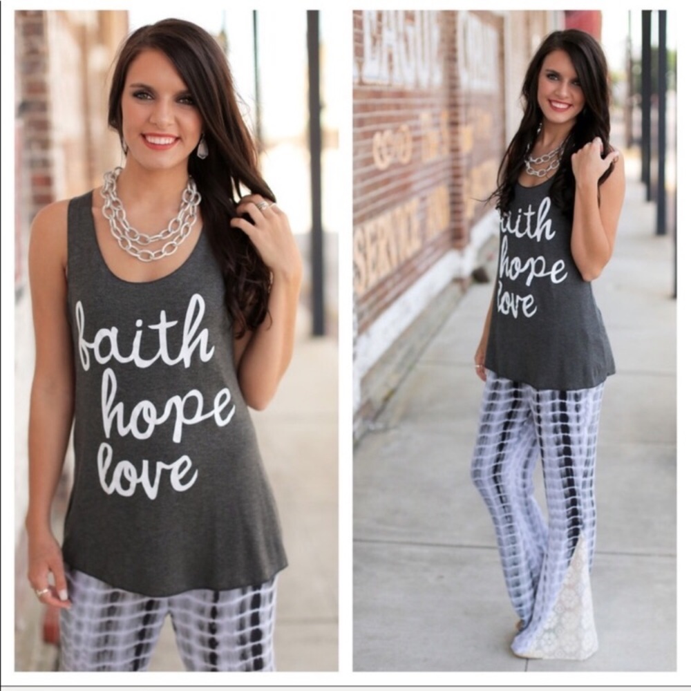 Faith, Hope, Love Racerback Tank