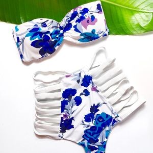 Khongboon Swimwear Swim - Highwaist Floral Two-Piece Khongboon Swimwear Swim - Highwaist Floral Two-Piece