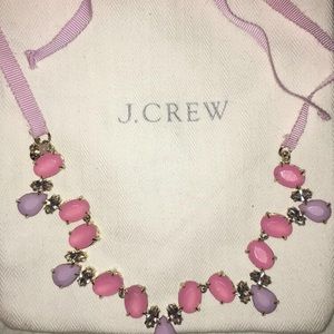 Pink statement ribbon necklace