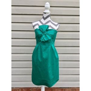 J. Crew Strapless Green Dress Sz 2