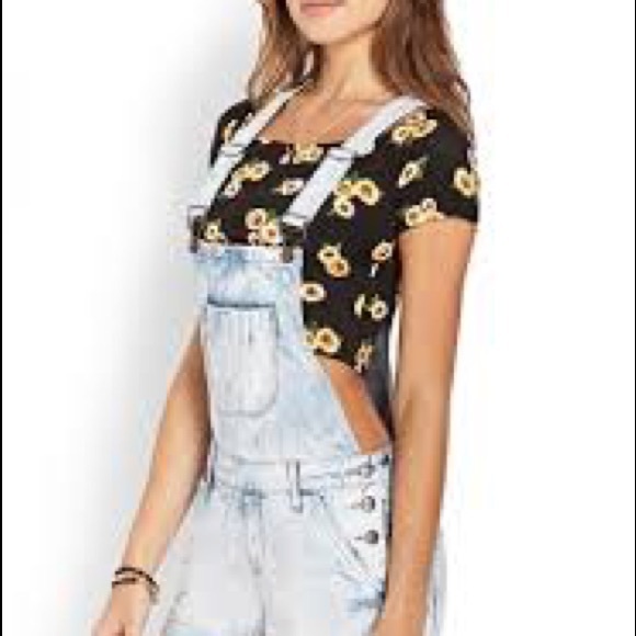 F21 ACID WAS OVERALLS - Picture 2 of 4