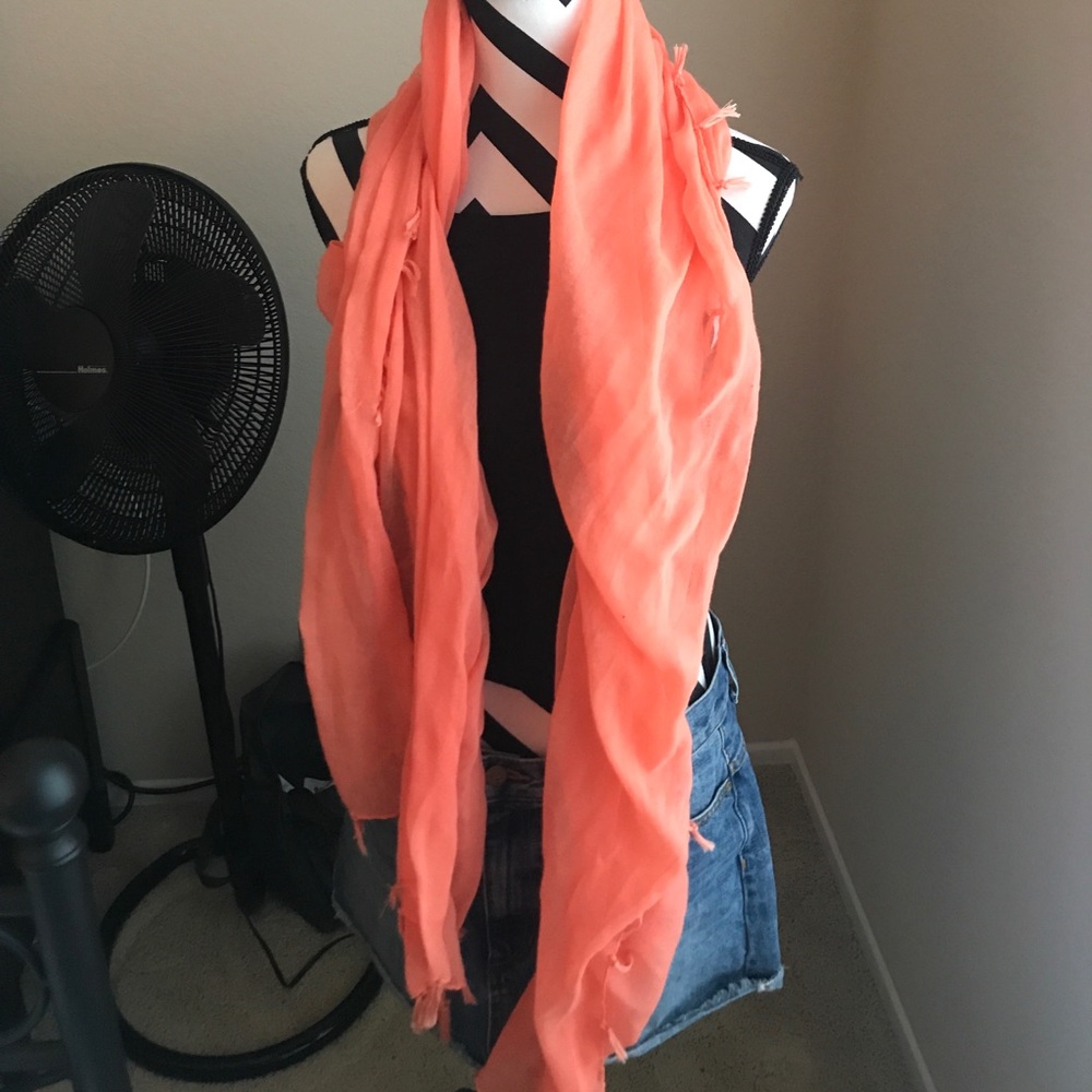 Beautiful coral summer scarf