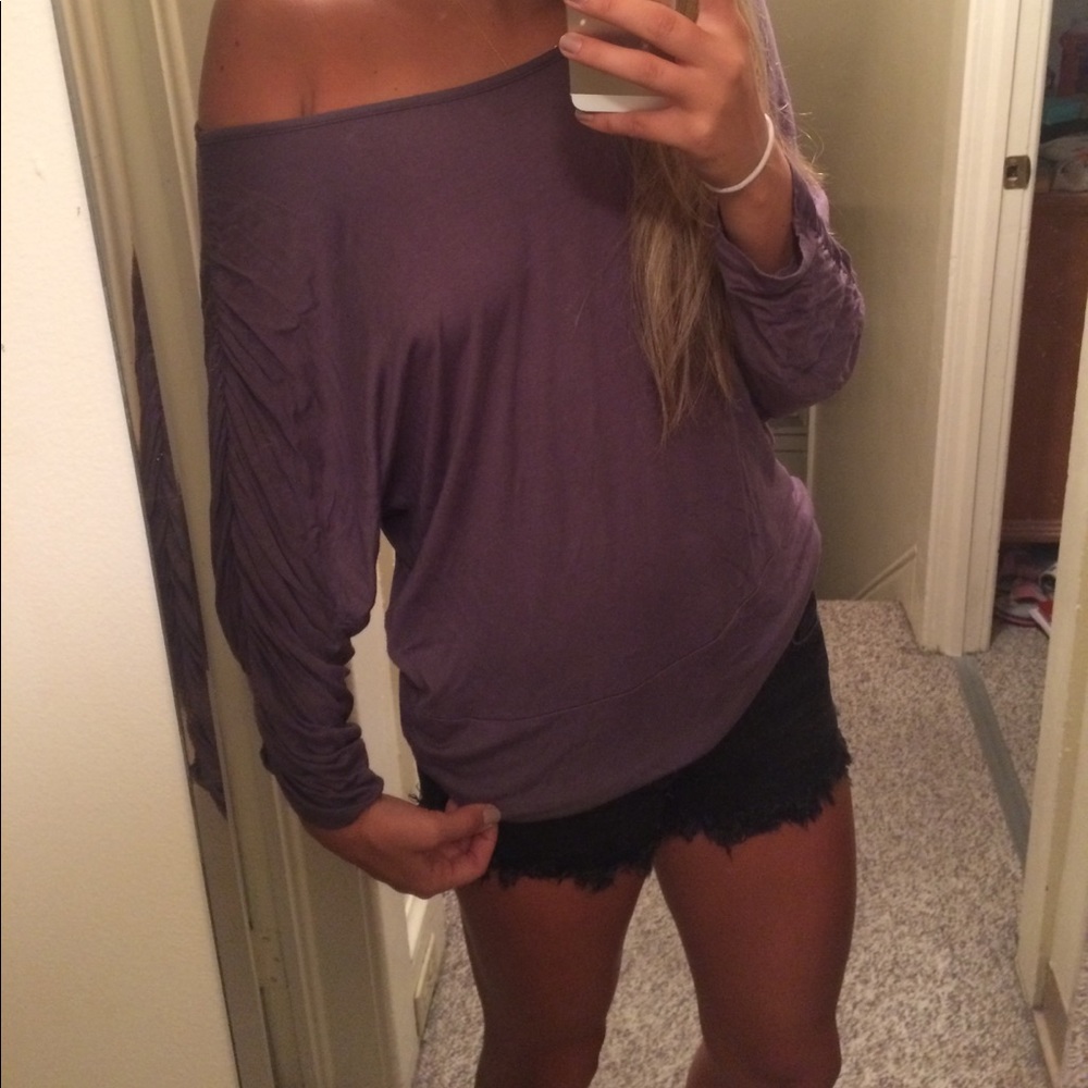 Purple off the shoulder top