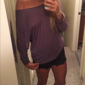 Purple off the shoulder top
