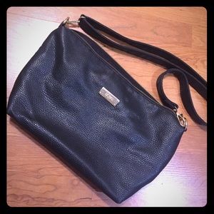 BCBG long strap black purse