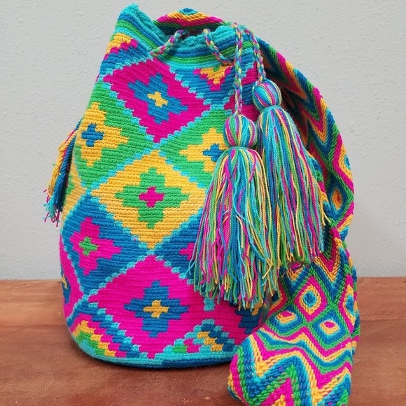 NWT HANDMADE WAYUU HANDBAG BOHEMIAN TOTE CROSSBODY - Picture 2 of 5