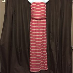 Pink and tan striped Hive & Honey Maxi dress