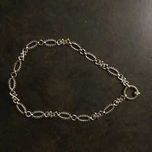 Barbara Bixby Silver & 18K Textured Link Necklace