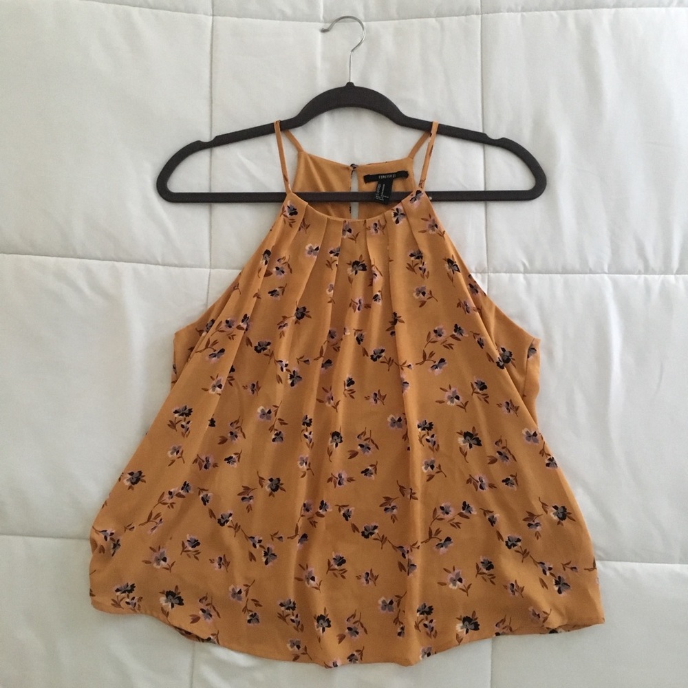 Yellow floral tank