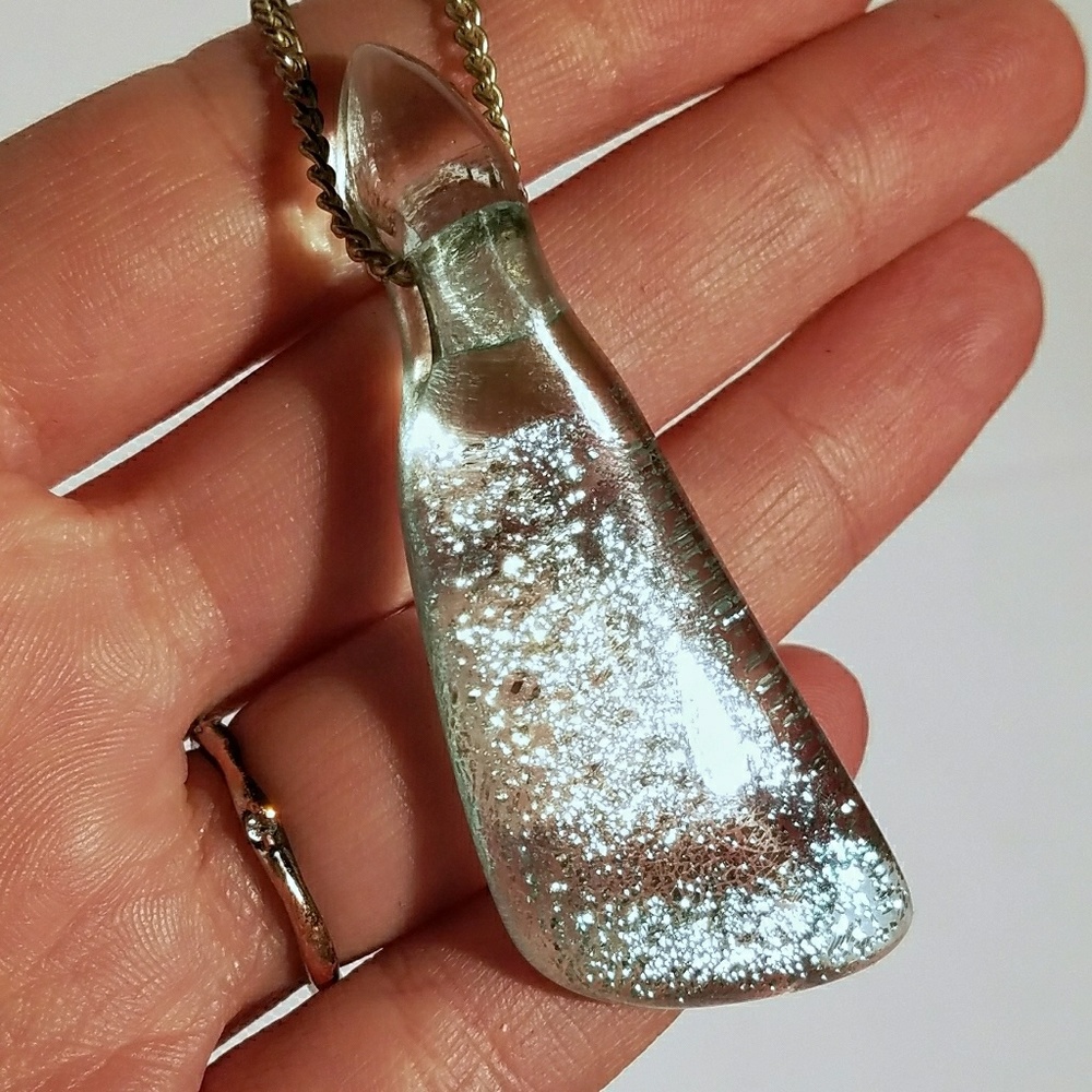 Hand blown glass pendant