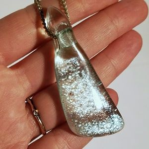 Hand blown glass pendant