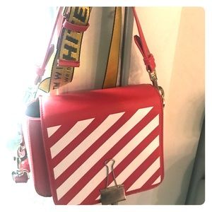 Off-White diagonal flap bag