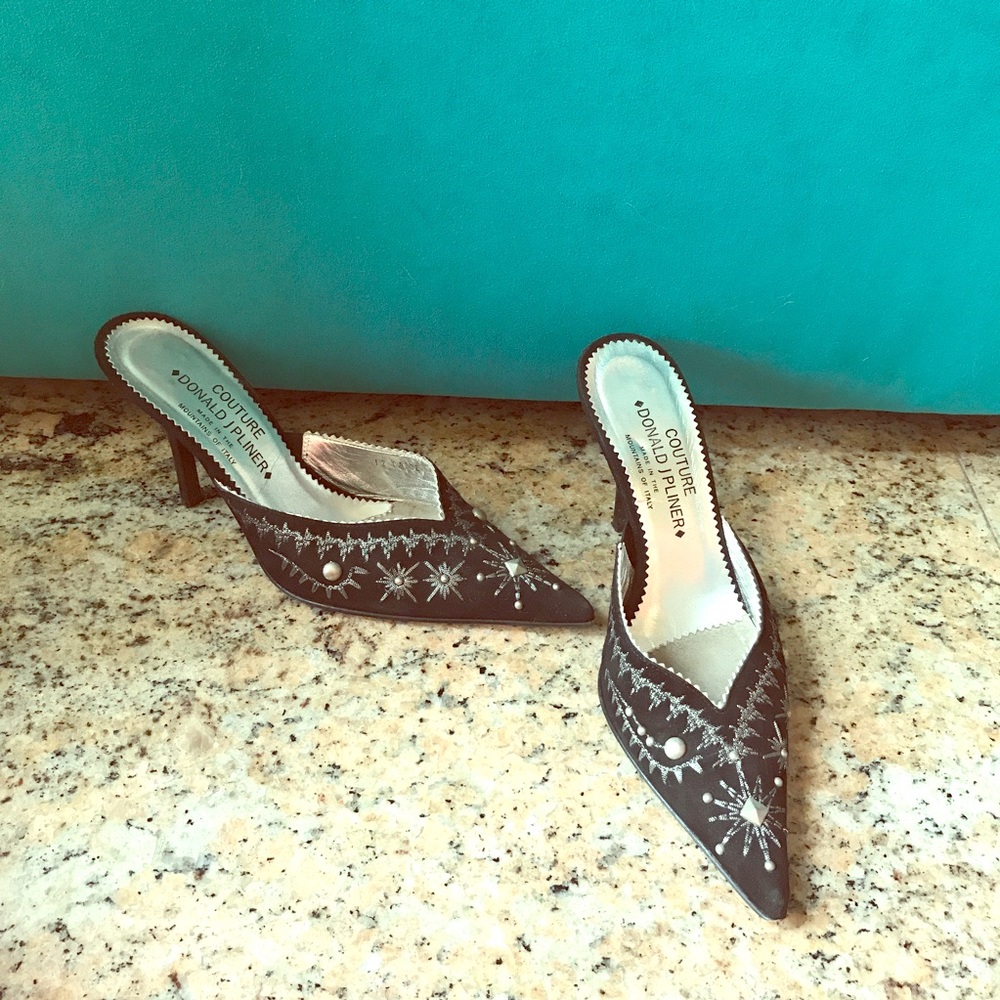 Bling Holiday Party Donald J Pliner studded slides