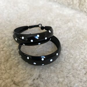 2 PAIRS of NWOT polka dot hoop earrings NEVER WORN