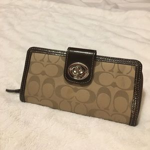 COACH Signature Monogram Wallet