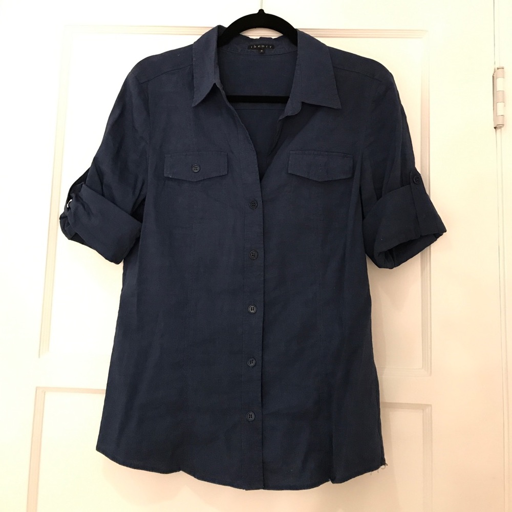 Theory Linen Safari Shirt