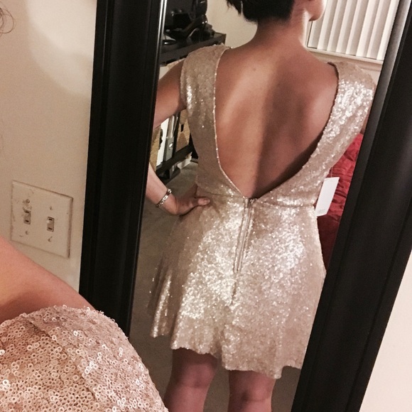 Tobi Gold Sequin Dress | NWT - Picture 5 of 8