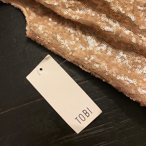 Tobi Gold Sequin Dress | NWT - Picture 7 of 8