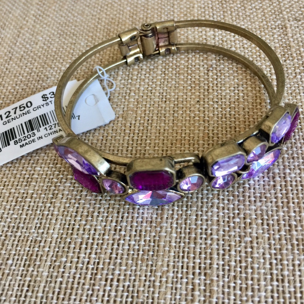 🎉Final Sale🎉 Purple crystal stone bangle - Picture 3 of 4