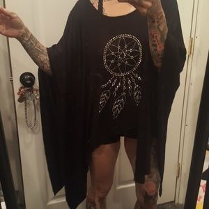 Rinestone dream catcher poncho