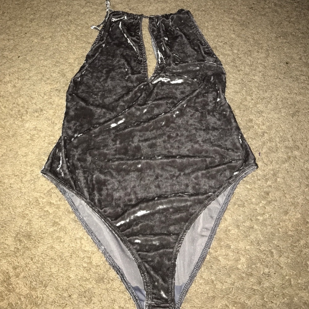 Crushed velvet bodysuit