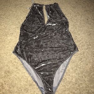 Crushed velvet bodysuit