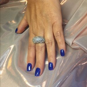 Silver Ring with Little (fake) Diamonds