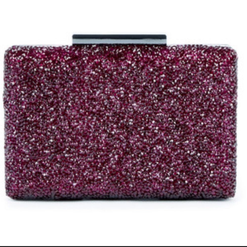 Sole Society Gliter Wine Crossbody Clutch