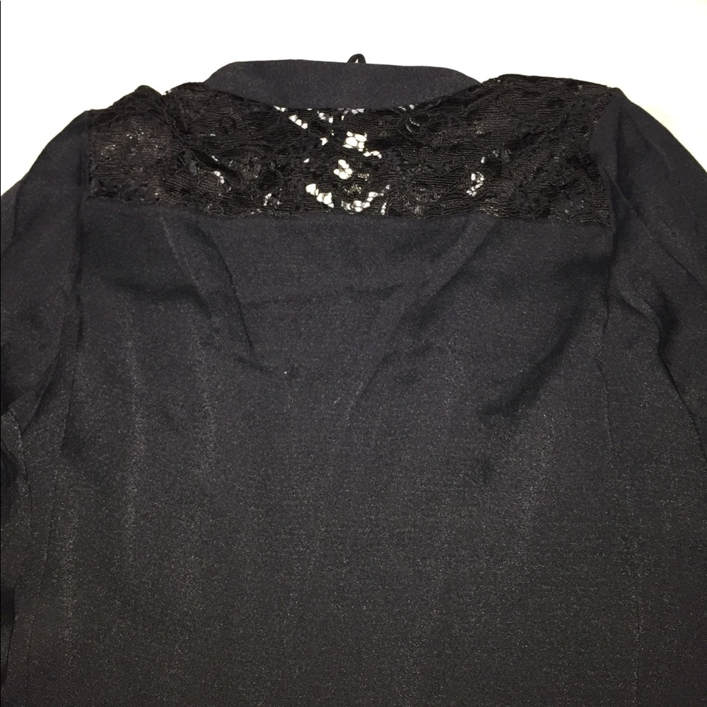 Eloquii Black lace tie blouse size 18 20 - Picture 7 of 8