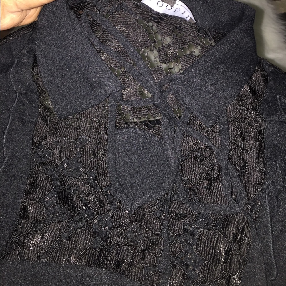 Eloquii Black lace tie blouse size 18 20 - Picture 8 of 8