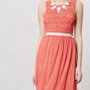 Anthropologie Postmark Red Swiss Dot Dress sz M