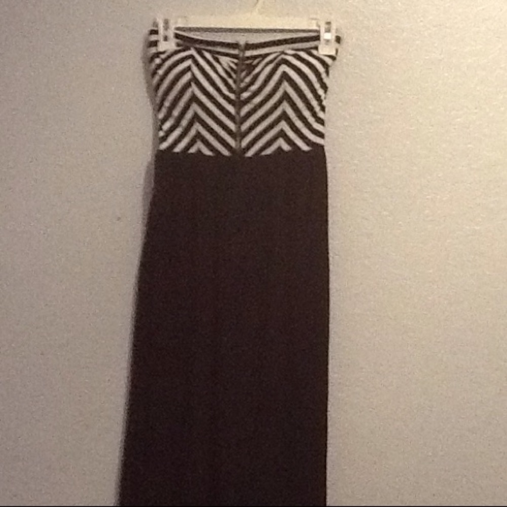 Strapless floor length dress