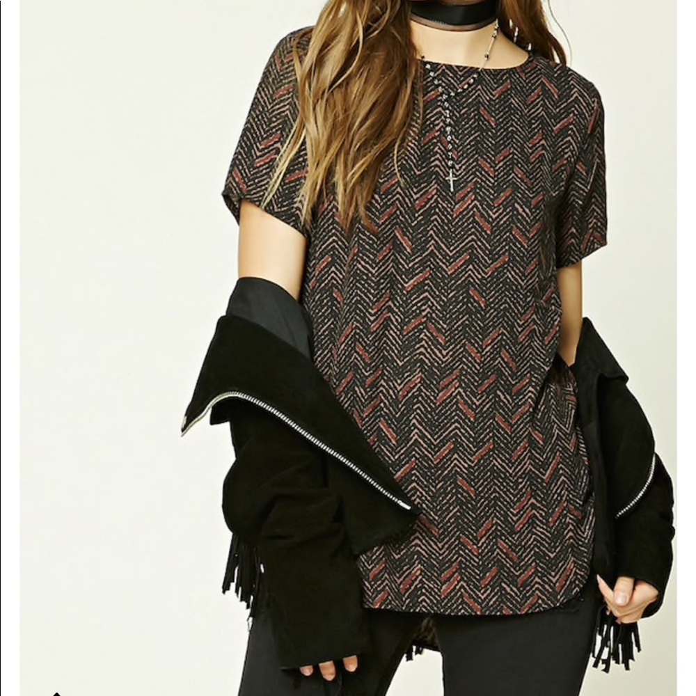 Boxy Crepe Woven Blouse